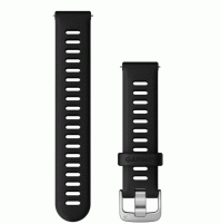 Quick Release Bands (18 mm) - Black with Silver Hardware - 010-11251-3E - Garmin